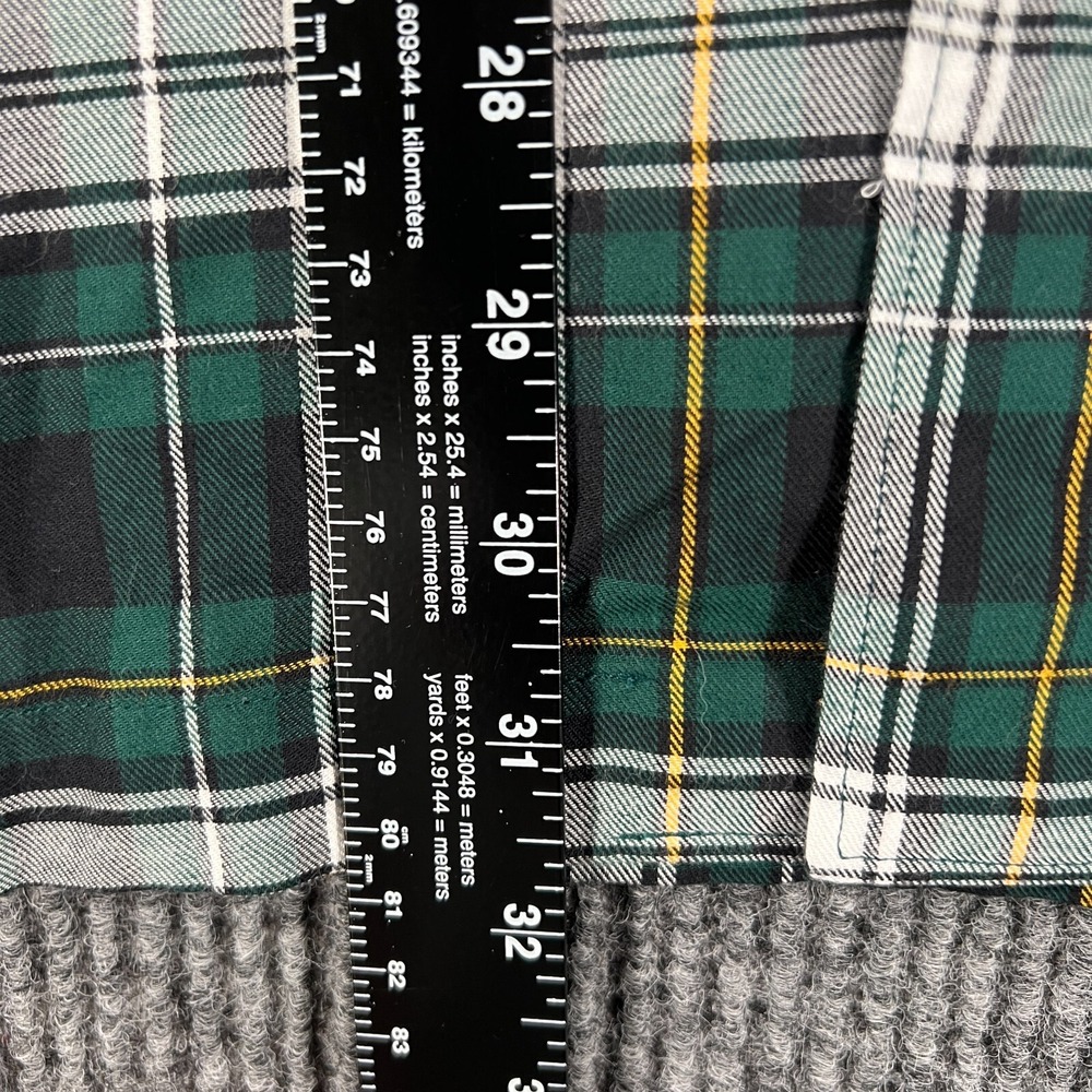 Polo Ralph Lauren Mens Sleep Shirt Large Green Plaid Long Sleeve Button Down - Picture 9 of 16